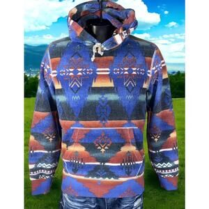 Polo Ralph Lauren Aztec RRL Southwest Fleece Hoodie Mens Small Fast Ship NEW